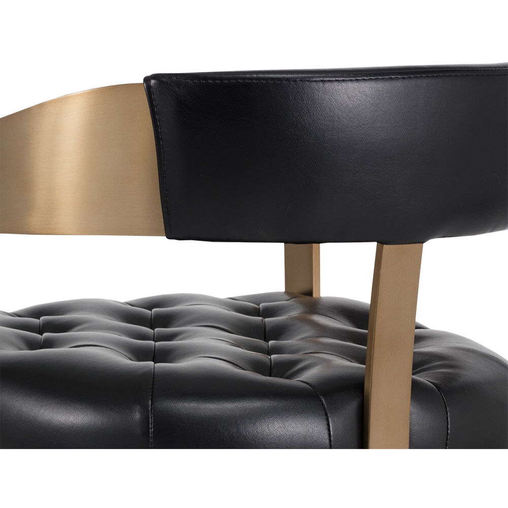 Beaumont 35.25 inch Antique Brass / Cantina Black Counter Stool